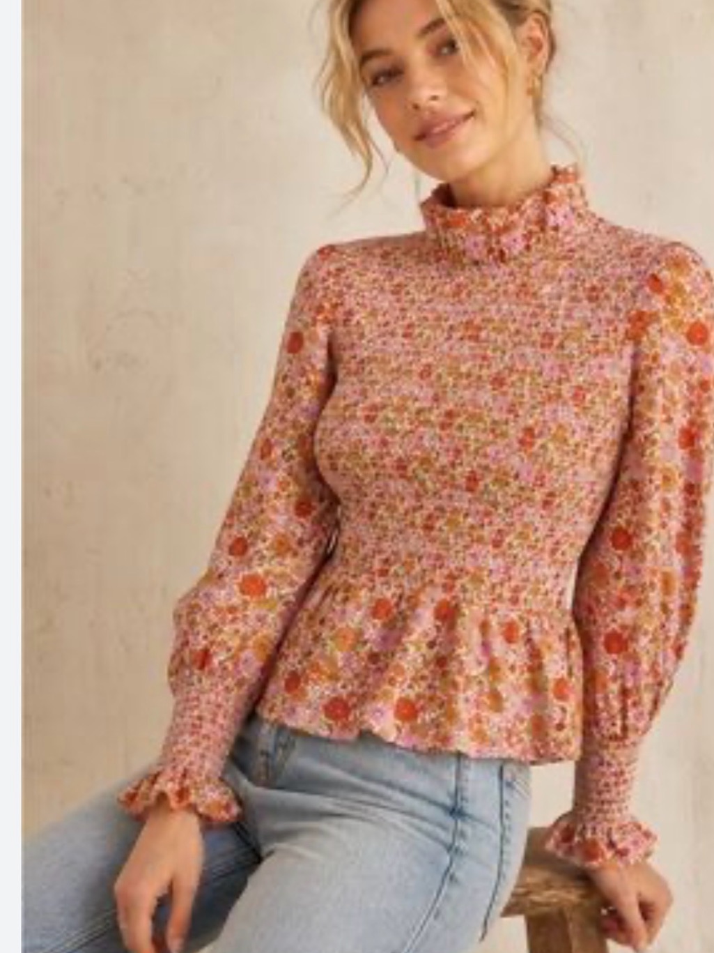Tuckernuck Blushing Bouquet Rowen Blouse